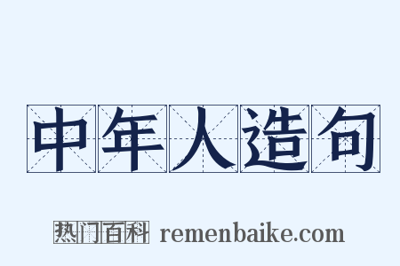 中年人造句是什么意思的图片
